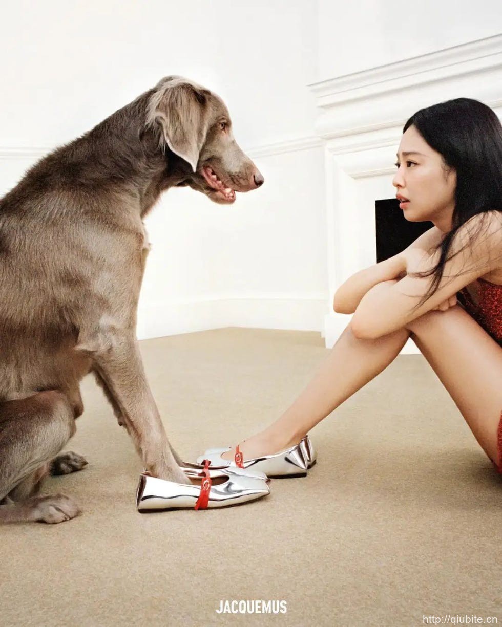 a person sitting next to a dog 为什么2024年了,芭蕾平底鞋还在流行?