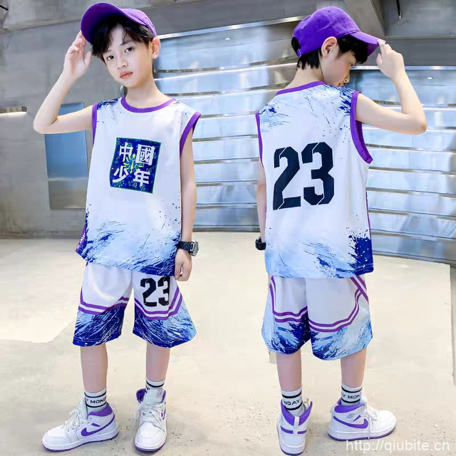 两件套~儿童篮球服背心+裤子