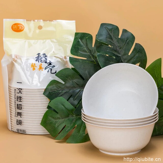 一次性环保稻壳碗20个