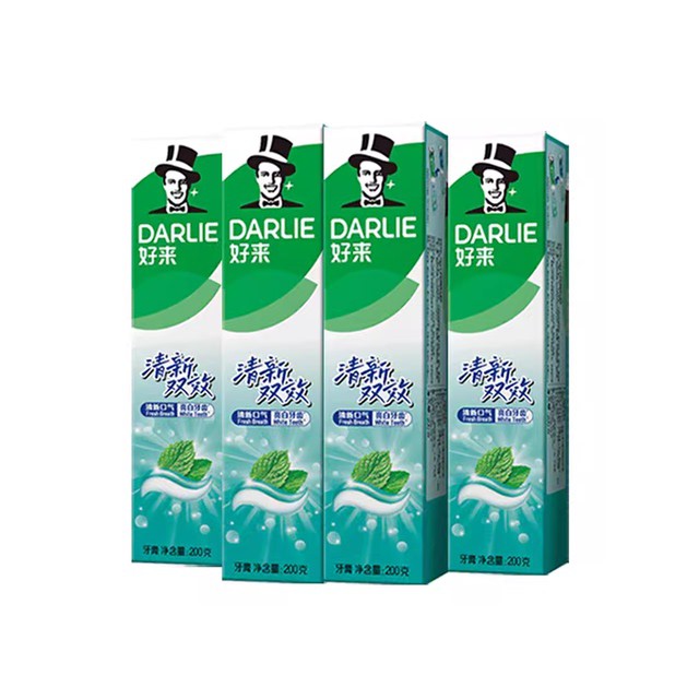 DARLIE好来(原黑人)牙膏清新双效200g*4支