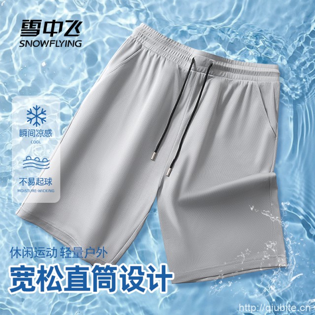 雪中飞男士休闲凉感短裤