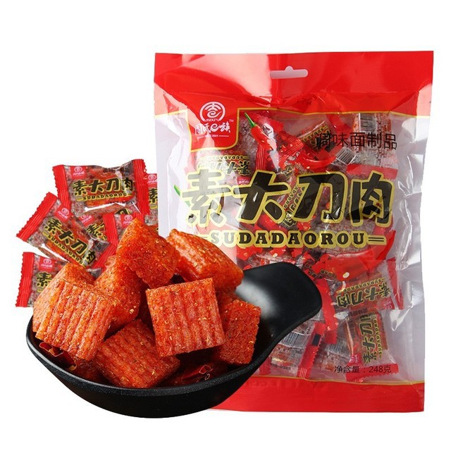 酷壹点素大刀肉辣条麻辣味小零食72包