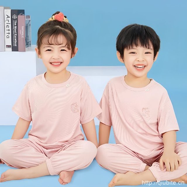 俞兆林！儿童睡衣夏季薄款短袖套装