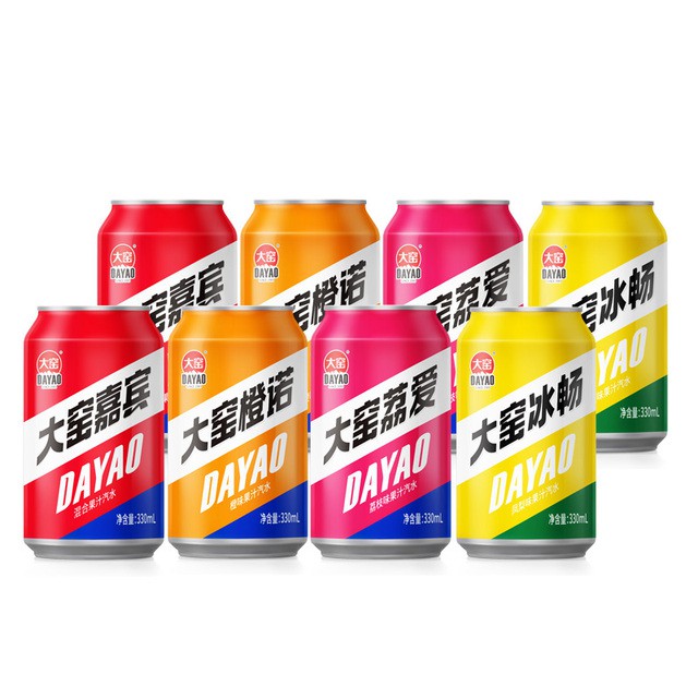 330mL*8罐！大窑全口味果汁饮料