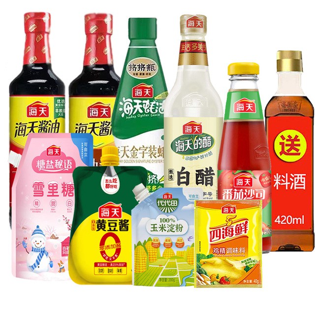 任选4件送1件！海天调味品组合套装5件套