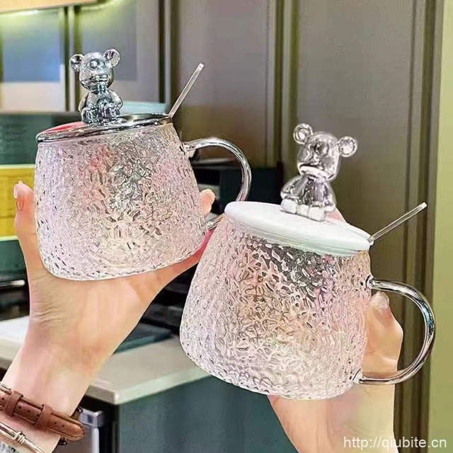 小熊杯+搅拌勺+防尘盖