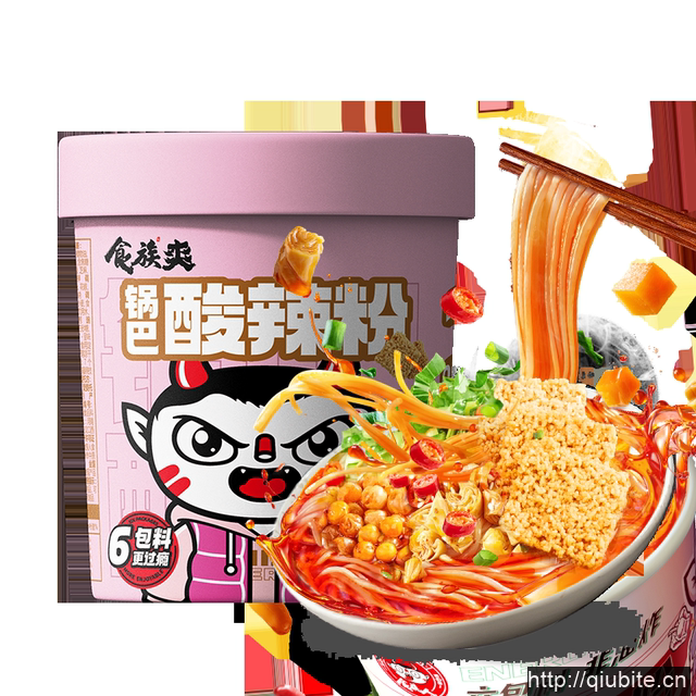 食族人酸辣粉桶装酥脆花生红薯粉方便夜宵