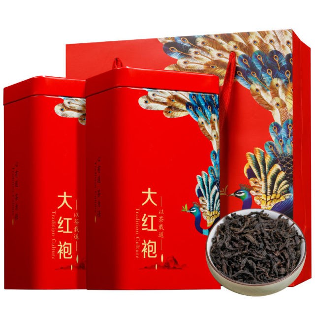浓香型罐装大红袍茶叶礼盒装250g