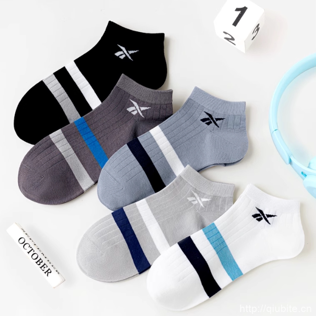 Reebok锐步男袜中筒袜短袜8双