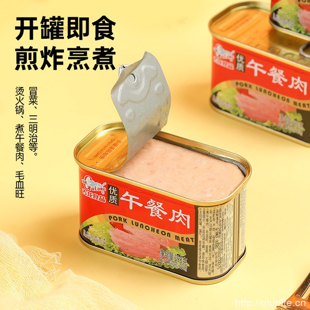 古龙食品优质午餐肉198g*3