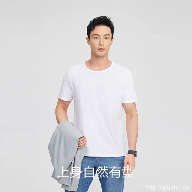 三针全棉夏季薄款短袖t恤