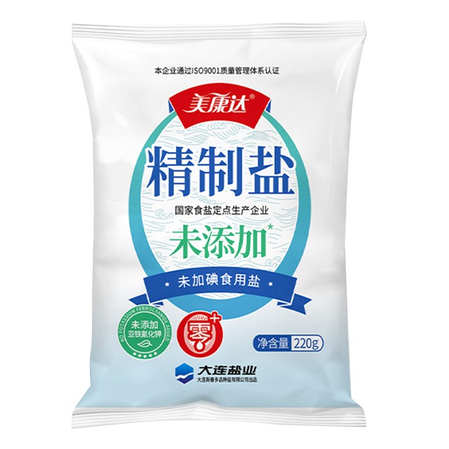 美康达未加碘食盐220g*12袋