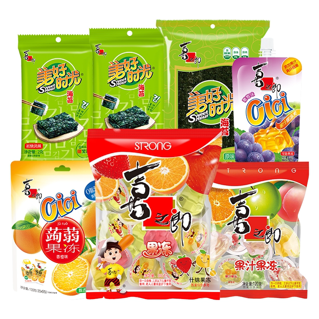 美好时光官旗喜之郎果冻零食组合