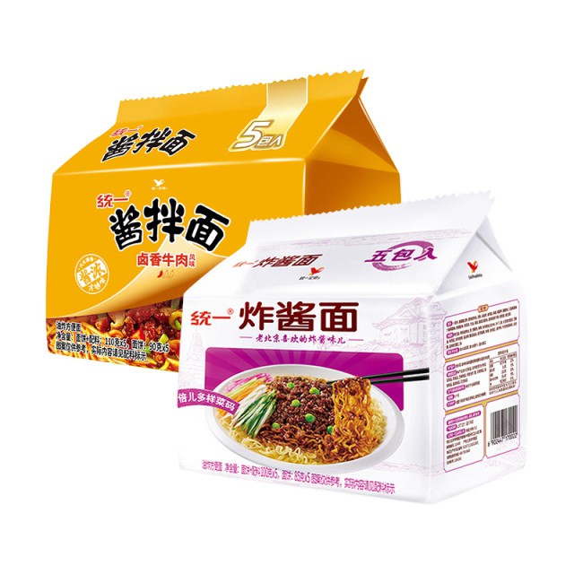 【统一】拌面方便面老炸酱面组合10袋