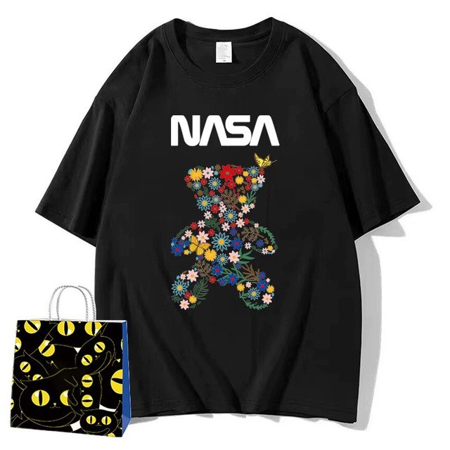 nasa联名款潮牌情侣装T恤