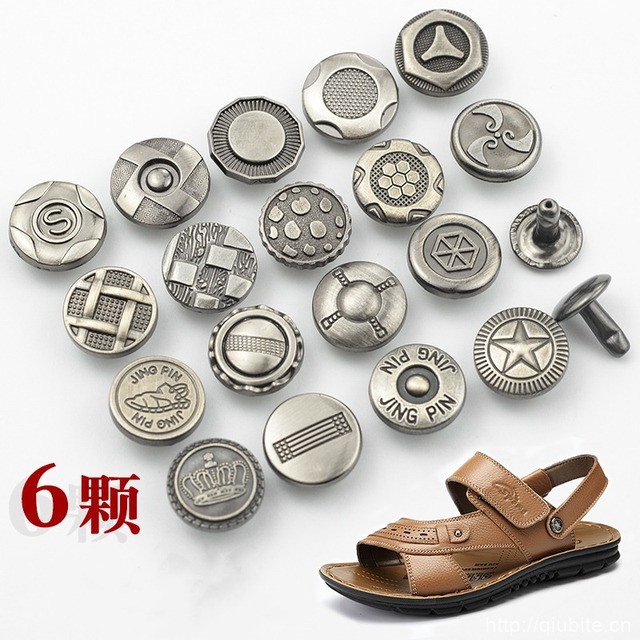 皮凉鞋扣子沙滩鞋金属扣子6颗