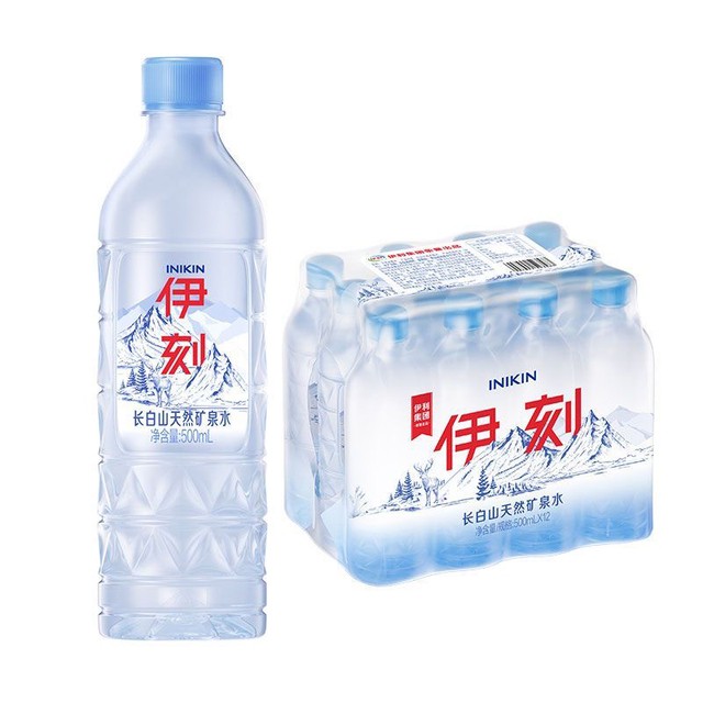 伊利伊刻活泉长白山矿泉水500ml*12瓶