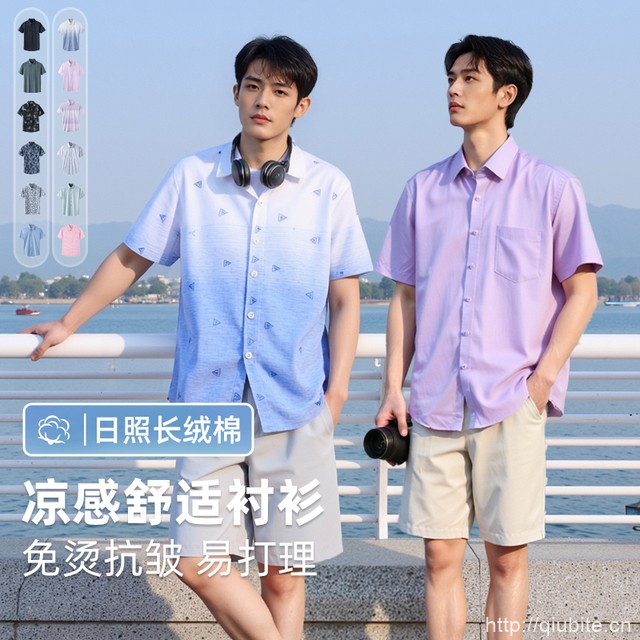 阿仕顿！高端商务短袖衬衫