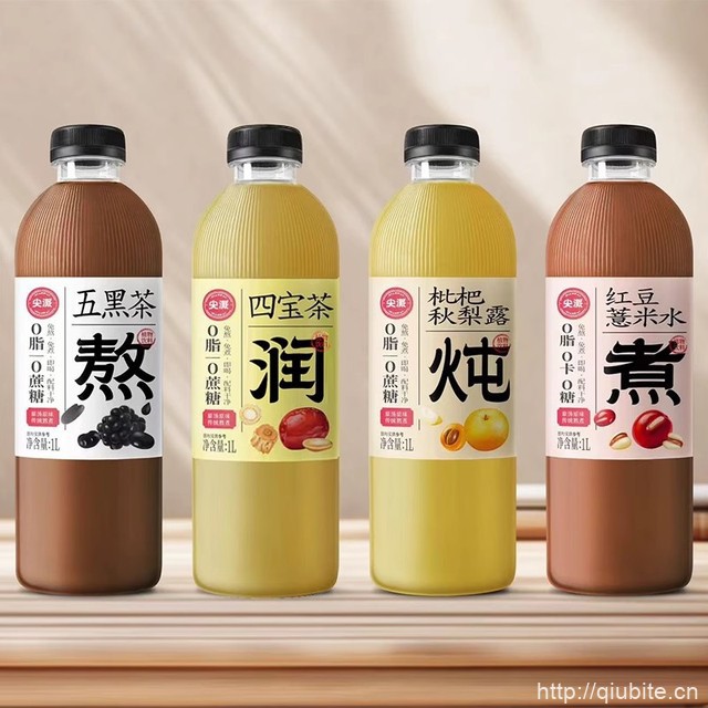 尖派元气四宝茶饮料红豆薏米水1L*2瓶