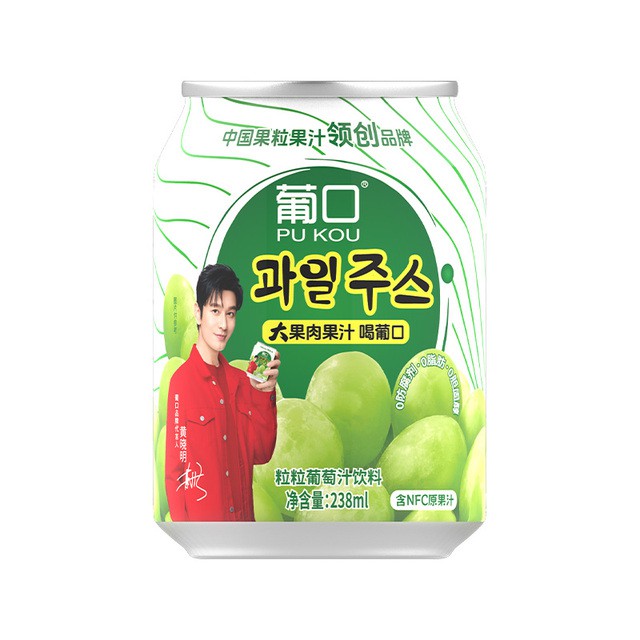 葡口韩版大果粒饮料238ml*6罐