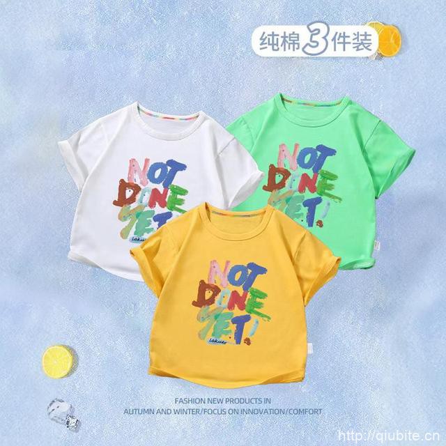 木木屋儿童2025新款夏季短袖t恤