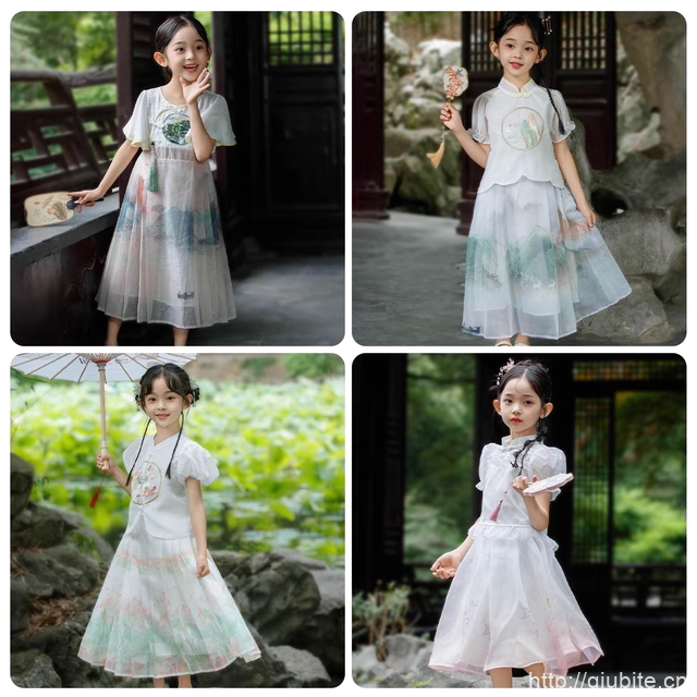笛牧新款棉布裙公主裙汉服套装