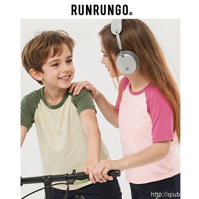 runrungo男女童休闲短袖T恤