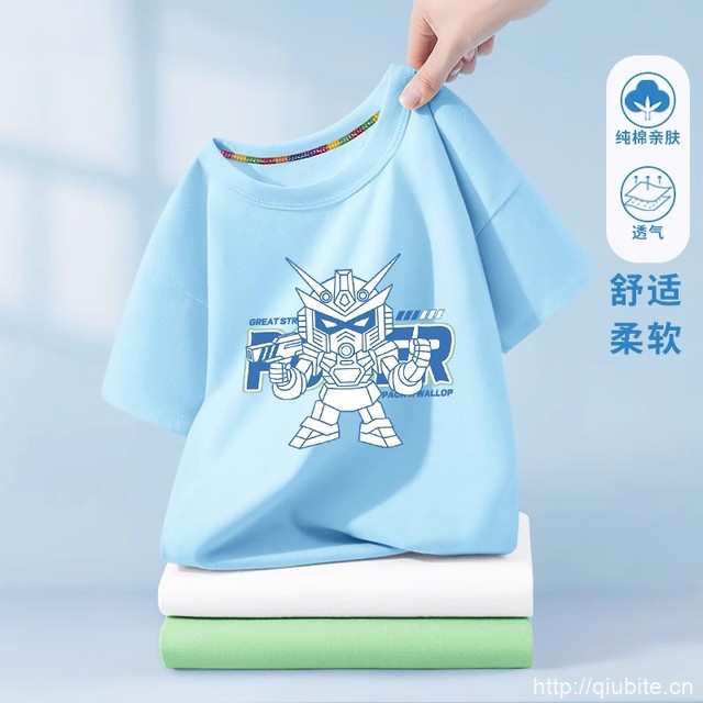 mini小猪班纳白色儿童短袖t恤