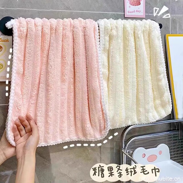洗脸洗澡加厚吸水珊瑚绒毛巾3条