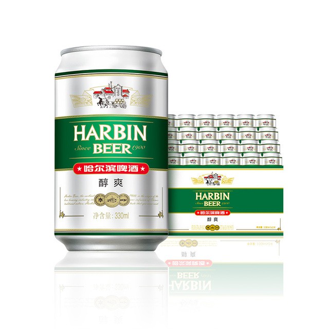 哈尔滨醇爽啤酒330ml*24听
