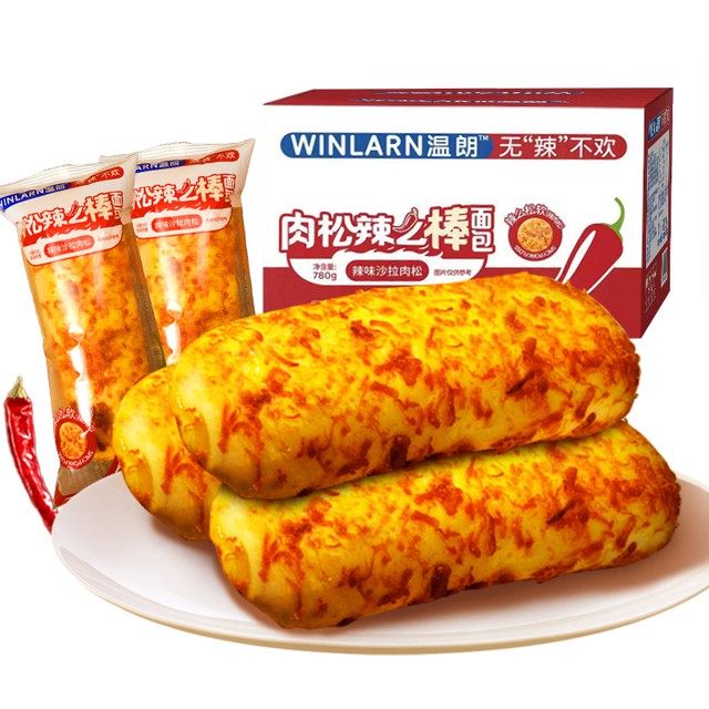 辣肉松夹心大面包5袋425g