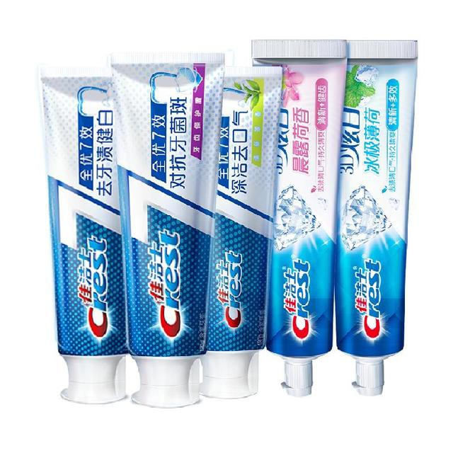 佳洁士全优7效牙膏120g*5支