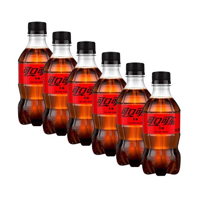 可口可乐无糖汽水300ml*6瓶