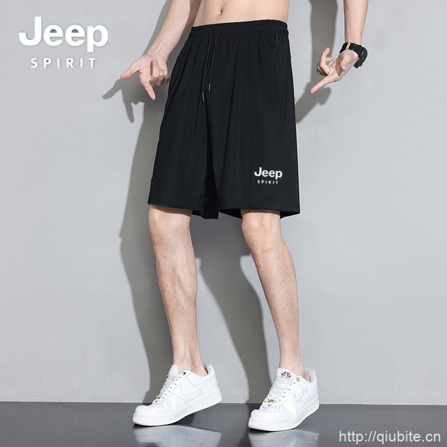 任选2件  JEEP冰丝速干五分休闲短裤