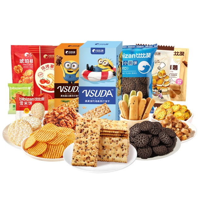 比比赞咸味梳打饼干组合大礼包送礼佳选整箱