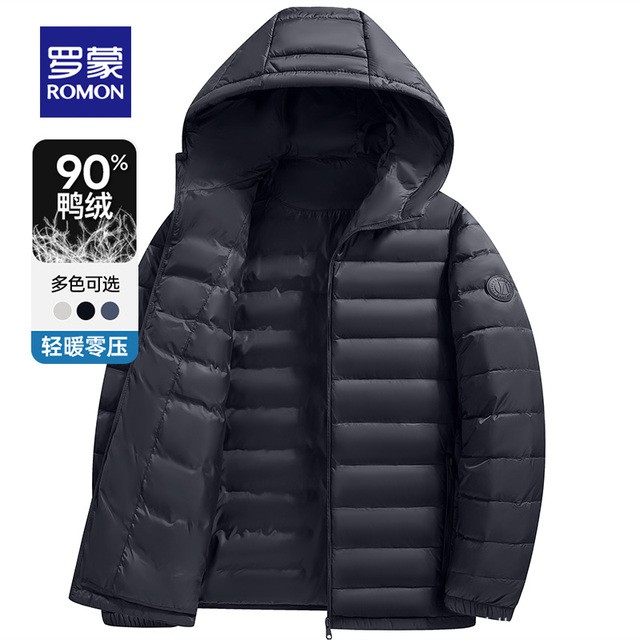罗蒙男士轻薄羽绒服