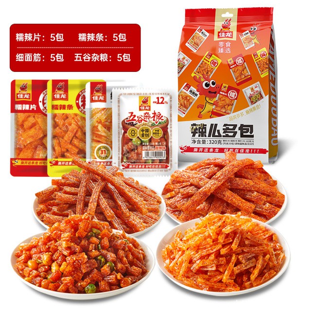 佳龙辣条礼包辣么多包320gx1袋