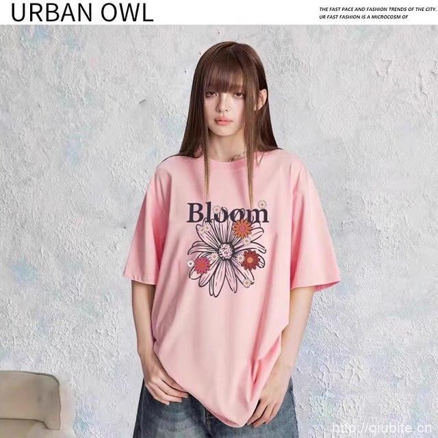 URBANOWL圆领美式短袖t恤