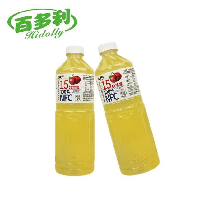 百多利旗舰店苹果汁1.25L*2瓶