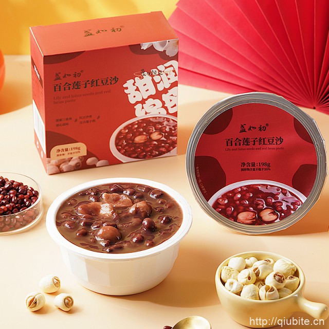 盏如初百合莲子红豆沙绿豆沙羹